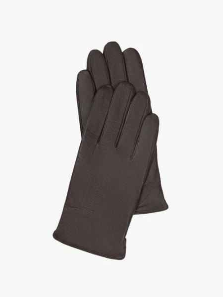 Brązowe rękawiczki ze skóry licowej. Brązowe rękawiczki męskie Ryłko, bez wzorów, ze skóry, eleganckie. Za 129.99 zł.