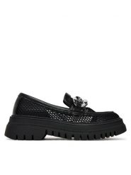 DeeZee Loafersy 60062D-2 Czarny. Czarne mokasyny damskie DeeZee, z materiału. Za 179.99 zł.