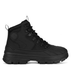 Trzewiki Hunter. Czarne botki damskie Hunter, bez obcasa, na płaskiej podeszwie, bez zapięcia. Za 899.99 zł.