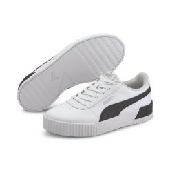 Buty do chodzenia damskie Puma Carina L. Białe obuwie sportowe damskie Puma, bez wzorów, z materiału, do biegania. Za 364.00 zł.