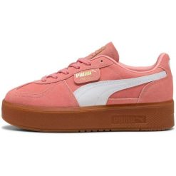 Buty sportowe damskie Puma Palermo Elevata. Czerwone obuwie sportowe damskie Puma, bez wzorów, z zamszu. W wyprzedaży za 490.00 zł.
