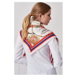 Apaszka marynarska ONE SIZE wielokolorowy. Szare szaliki i chusty damskie marki Marie Zélie, na wiosnę, z aplikacjami, z bawełny, klasyczne. Za 167.00 zł.