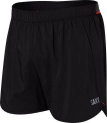 SAXX Spodenki do biegania z bielizną 2w1 SAXX HIGHTAIL - czarne M. Czarne krótkie spodenki sportowe męskie Saxx, m, bez wzorów, do biegania. Za 214.49 zł.
