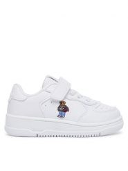 Polo Ralph Lauren Sneakersy RL05004101 Biały. Białe buty sportowe chłopięce Polo Ralph Lauren, bez wzorów, ze skóry, bez zapięcia. Za 429.99 zł.