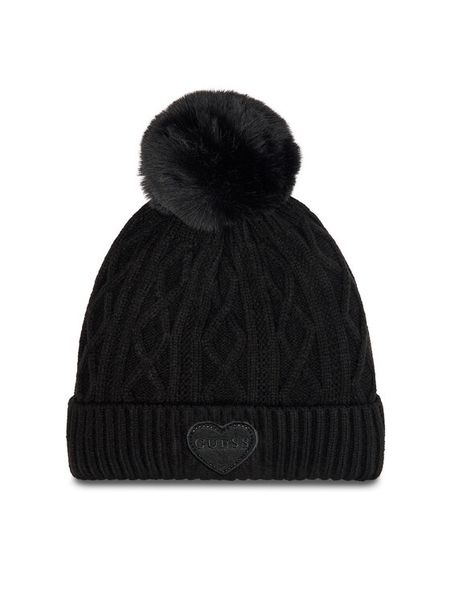 Guess Czapka J4BZ00 Z2QP0 Czarny. Czarne buty zimowe dziewczęce Guess, z aplikacjami. Za 149.99 zł.