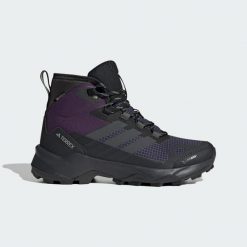 Buty trekkingowe Terrex Skychaser AX5 Mid GORE-TEX CLIMAWARM+. Fioletowe trekkingi damskie Adidas, wspinaczkowe, climawarm (adidas). Za 699.00 zł.