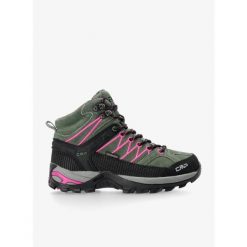 Buty turystyczne damskie CMP Rigel Mid WP. Czarne obuwie sportowe damskie CMP, bez wzorów, trekkingowe. W wyprzedaży za 399.99 zł.