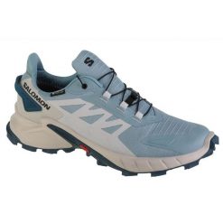 Buty do biegania Salomon Supercross 4 Gtx 471201 niebieskie. Niebieskie obuwie sportowe damskie bez wzorów, z gumy, do biegania. Za 791.23 zł.