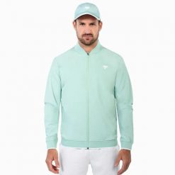Męska rozpinana bluza tenisowa Tecnifibre Team Light. Zielone bluzy męskie TECNIFIBRE, l, bez wzorów, z materiału, bez kaptura. Za 319.99 zł.