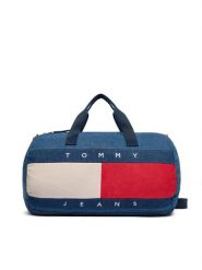 Tommy Jeans Torba Archive Denim Duffle AM0AM13813 Niebieski. Niebieskie torby sportowe męskie Tommy Jeans, bez wzorów, z denimu. Za 559.99 zł.