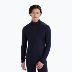 Bluza termoaktywna męska icebreaker Merino 200 Oasis Half Zip. Niebieskie bluzy męskie Icebreaker, na zimę, m, bez wzorów, bez kaptura. Za 359.99 zł.