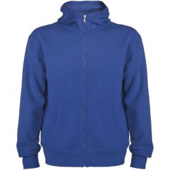 Bluza Z Kapturem Dla Dorosłych Unisex Montblanc Z Pełnym Zamkiem Błyskawicznym. Niebieskie bluzy męskie ROLY, l, bez wzorów, z kapturem. Za 114.99 zł.
