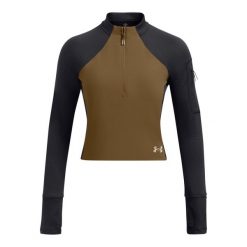 Bluza damska z zamkiem 1/2 Under Armour Launch. Brązowe bluzy sportowe damskie Under Armour, bez wzorów, bez kaptura, do biegania. Za 366.50 zł.