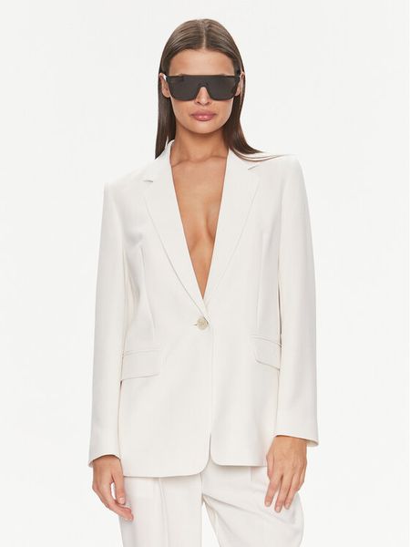 Boss Marynarka Jocaluah 50490053 Écru Regular Fit. Żakiety damskie Boss, bez wzorów, z syntetyku. Za 859.00 zł.