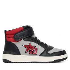 Sneakersy Geox. Szare trampki i tenisówki chłopięce Geox, bez wzorów, bez zapięcia. Za 169.99 zł.