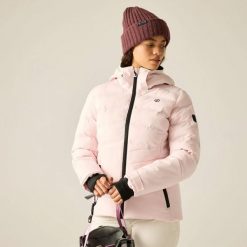 Damska kurtka narciarska Gliding II. Czerwone kurtki snowboardowe damskie Dare 2b, l, bez wzorów, z materiału, długie, z kapturem, narciarskie. Za 587.00 zł.