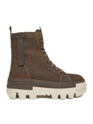 G-Star Raw Trzewiki CEO-WI16-PATTRICK-01 Zielony. Zielone botki damskie G-Star Raw, z nubiku, retro, bez obcasa, na płaskiej podeszwie, bez zapięcia. Za 399.99 zł.