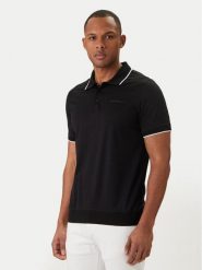 KARL LAGERFELD Polo 745080 562200 Czarny Regular Fit. Czarne koszulki polo męskie KARL LAGERFELD, m, bez wzorów, z bawełny, bez ramiączek. Za 539.99 zł.