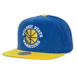 Czapka typu snapback Mitchell & Ness NBA Sueduroy HWC Warriors. Niebieskie czapki i kapelusze męskie Mitchell & Ness, bez wzorów. Za 230.00 zł.