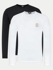 Versace Komplet longsleeve AU10197 Kolorowy Slim Fit. Bluzki z długim rękawem męskie Versace, m, bez wzorów, z bawełny, bez kołnierzyka. Za 489.99 zł.
