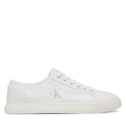 Tenisówki Calvin Klein Jeans. Białe trampki męskie Calvin Klein Jeans, bez wzorów, z jeansu, bez zapięcia. Za 169.99 zł.