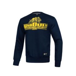 Bluza męska Pitbull TAG Arka Gdynia. Niebieskie bluzy męskie PITBULL, m, bez wzorów, bez kaptura, na fitness i siłownię. W wyprzedaży za 219.00 zł.