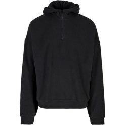 Męska Polarowa Bluza Z Kapturem Half Zip Oversized Hoodie. Czarne bluzy męskie Urban Classics, m, bez wzorów, z polaru, z kapturem. Za 154.99 zł.