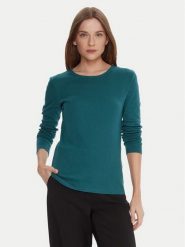 United Colors Of Benetton Bluzka 3GA2E16F9 Niebieski Regular Fit. Niebieskie bluzki damskie United Colors Of Benetton, m, bez wzorów, z bawełny, bez kołnierzyka, bez ramiączek. Za 99.99 zł.