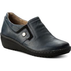 Półbuty HELIOS - 321 Granat. Niebieskie półbuty damskie Helios, z materiału. Za 189.00 zł.