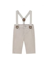 Mayoral Spodnie materiałowe 1596 Beżowy Regular Fit. Brązowe spodnie materiałowe dla chłopców Mayoral, bez wzorów, z bawełny. Za 109.99 zł.