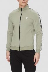 GUESS Zielona bluza męska z lampasami New Arlo. Zielone bluzy męskie Guess, l, z aplikacjami, bez kaptura. W wyprzedaży za 239.99 zł.