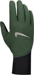 Rękawiczki do biegania męskie Nike Pacer Midweight zielono-czarne N1010535313 L. Czarne rękawiczki męskie Nike, bez wzorów, sportowe. Za 109.99 zł.