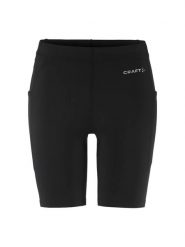 Craft Essence Short Tights 3 M — Krótkie getry treningowe – Black. Czarne legginsy sportowe męskie Craft, m, bez wzorów, z dżerseju, krótkie, na fitness i siłownię. Za 240.50 zł.