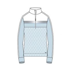 Polar softech z golfem dla kobiet CMP. Niebieskie bluzy sportowe damskie CMP, bez wzorów, z polaru, bez kaptura, na golfa. Za 340.00 zł.