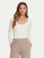 Guess Body V5BP09 KCBF1 Écru Slim Fit. Bluzki damskie Guess, xs, z aplikacjami, z bawełny, bez kołnierzyka, bez ramiączek. Za 169.99 zł.