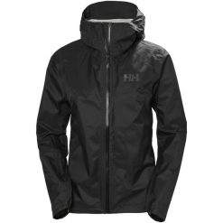 Damska kurtka wodoodporna Helly Hansen Verglas Micro Shell. Czarne kurtki damskie Helly Hansen, xs, bez wzorów, z materiału, bez kaptura. Za 700.00 zł.