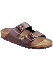 Klapki męskie Birkenstock Arizona BF. Brązowe klapki męskie Birkenstock, z materiału. Za 442.00 zł.