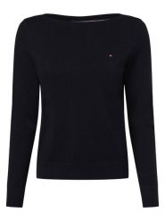 Tommy Hilfiger Sweter Kobiety niebieski, M. Niebieskie swetry damskie Tommy Hilfiger, m, bez wzorów, z dzianiny, eleganckie, bez kołnierzyka, bez ramiączek, bez kaptura. Za 489.95 zł.