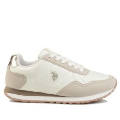 Buty sneakersy damskie sportowe U.S. Polo Assn. Brązowe obuwie sportowe damskie U.S. Polo Assn., bez wzorów, z jeansu, trekkingowe. Za 159.00 zł.