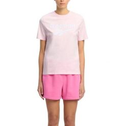 Koszulka Reebok Identity Big Logo Tee. Czerwone t-shirty damskie Reebok, bez wzorów, sportowe, bez kołnierzyka. Za 69.99 zł.