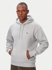 Lacoste Bluza SH8863 Szary jasny Relaxed Fit. Szare bluzy męskie Lacoste, m, bez wzorów, z bawełny, bez kaptura. Za 639.99 zł.