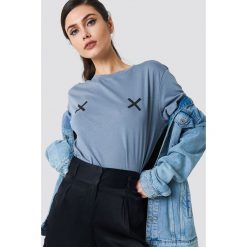 NA-KD Koszulka Double X - Blue. T-shirty damskie marki NA-KD. W wyprzedaży za 21.88 zł.