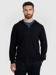 4F Bluza dresowa rozpinana z kapturem męska - czarna S. Czarne bluzy męskie 4f, m, bez wzorów, z bawełny, z kapturem. Za 179.99 zł.