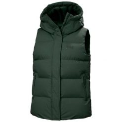 Damska kurtka bez rękawów z kapturem Helly Hansen Adore. Czarne kurtki damskie Helly Hansen, bez wzorów, z puchu, z kapturem. W wyprzedaży za 786.50 zł.