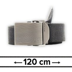 Pasek Materiałowy, Militarny Grafitowy, Solidny, 120 cm, Klamra Zamykana Manualnie -Pako Jeans. Szare paski damskie Pako Jeans, bez wzorów, z jeansu, klasyczne. Za 49.00 zł.