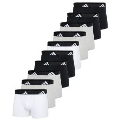 Bokserki Active Flex Cotton 10 pak. Szare bokserki męskie Adidas, m, bez wzorów, z bawełny. Za 538.00 zł.