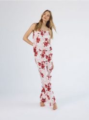 Dwuczęściowa piżama z wiskozy - różowy. Czerwone piżamy damskie Reserved, l, bez wzorów, z tkaniny, bez ramiączek. Za 139.99 zł.