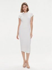 Calvin Klein Sukienka letnia Q-Nova K20K206537 Biały Slim Fit. Białe sukienki damskie Calvin Klein, na lato, xxs, bez wzorów, z syntetyku, bez kołnierzyka, bez ramiączek. Za 589.99 zł.