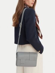 GINO ROSSI Torebka C-KY185 Szary. Szare listonoszki damskie Gino Rossi, bez wzorów, z materiału, bez dodatków. Za 179.99 zł.