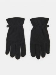 Rękawiczki polarowe z funkcją dotykową - czarny. Czarne rękawiczki męskie Sinsay, bez wzorów, z polaru. Za 15.99 zł.